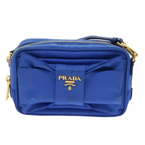 PRADA Shoulder Bag Nylon Blue Auth - Picture 6 of 7